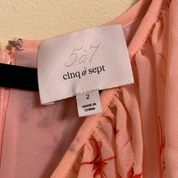 Cinq à Sept Fleur Sheilla Dress Pale Rose Multi Size 2 NWOT - Picture 6 of 7